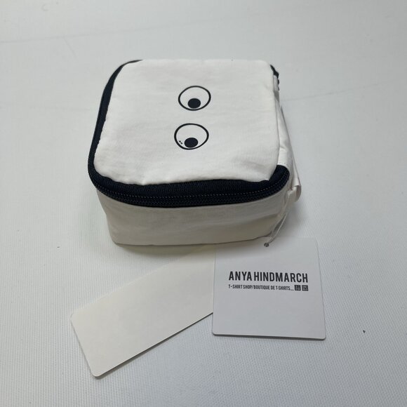Anya Hindmarch × Uniqlo Mini Square Pouch (White) – Small Size, New with Tags - Picture 4 of 9